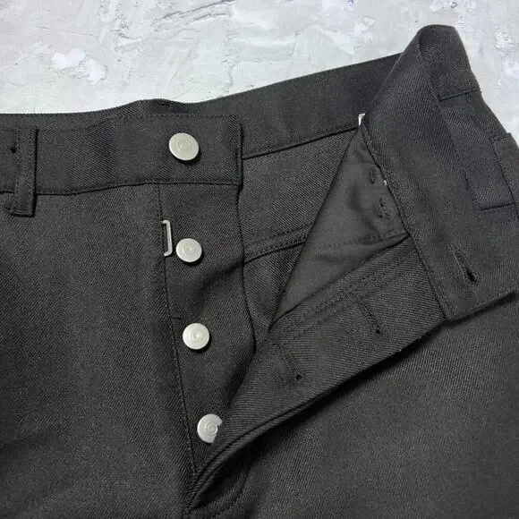 NEW Maison Margiela Black Techno Gabardine Trousers SIZE 30 x 31 Chino Pant NWOT